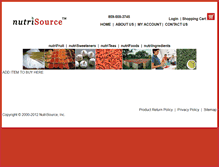 Tablet Screenshot of nutrisource.com